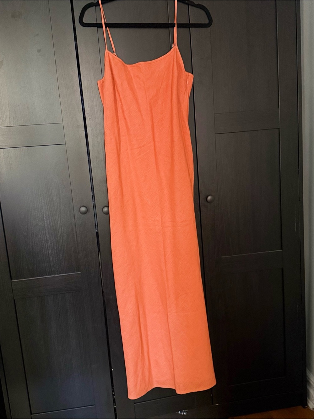 Abercrombie & Fitch Orange Linen Maxi Dress